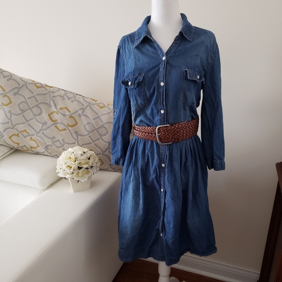 Mere Meet Dresses & Skirts - 🍁FALL SALE Classic Denim Button-down Dress